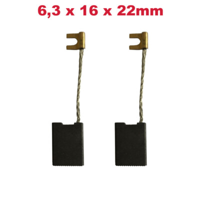 2x Schleifkohle Kohlebürste 6,3x16x22mm für Bosch GOF 1700 E GSH27 Oberfräsen
