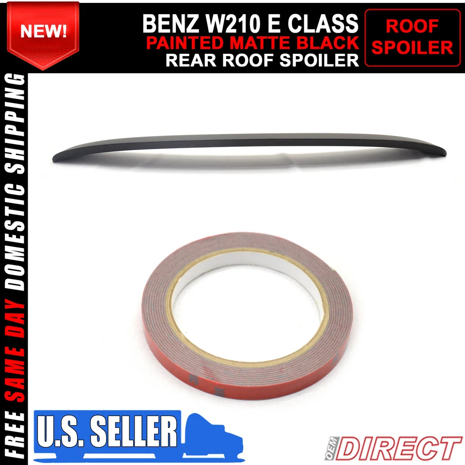 Alerón de techo ventana pintado negro mate para Mercedes-Benz W210 Clase E 96-02 Foto 2 de 3