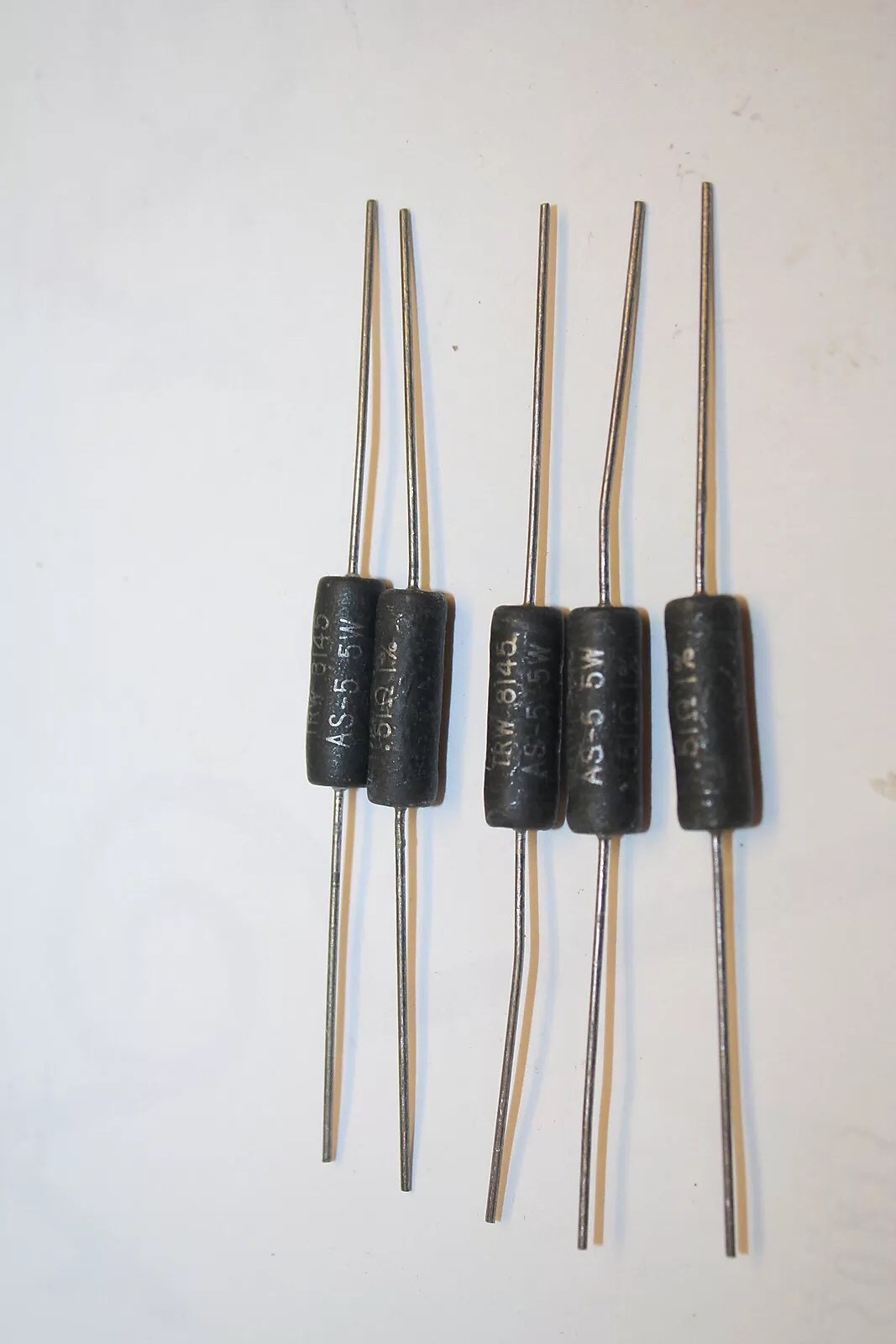 0.1ohm 5 Watt Resistors Wirewound Power Dale NOS Qty=8 Made in USA