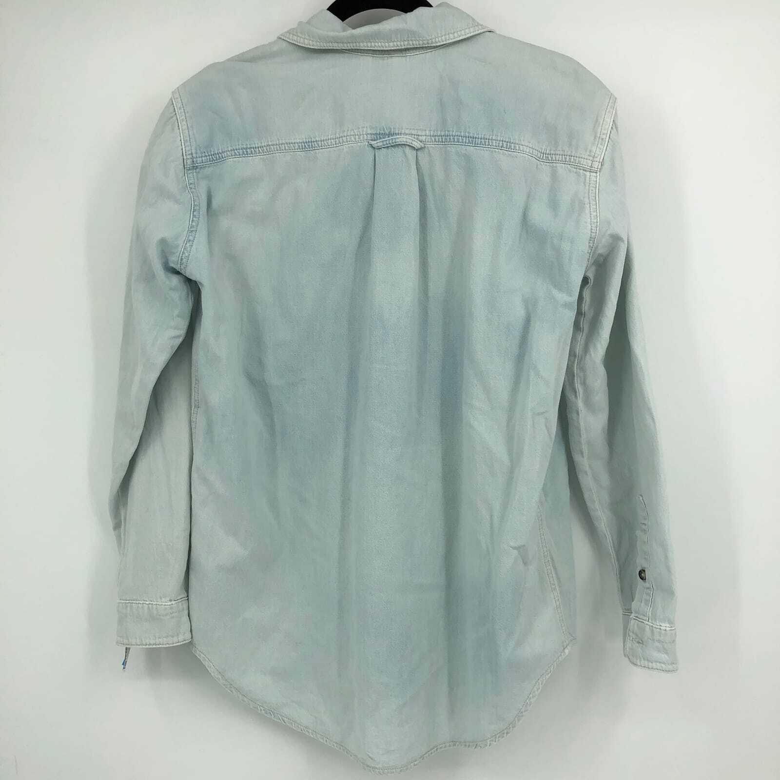 Topshop Blue Basic Button-Up Shirt | Perfect for … - image 2