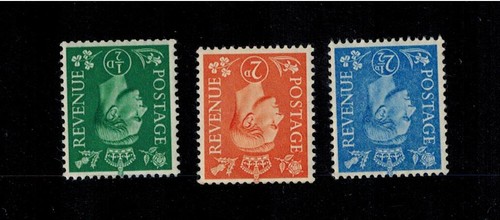 GEORGE VI 1942 LIGHT COLOUR INVERTED SG485wi - 489wi COMPLETE SET UM