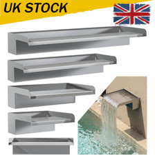 Art Stainless Steel Waterfall Water Blade Cascade Koi Fish Pond Back Inlet 60cm