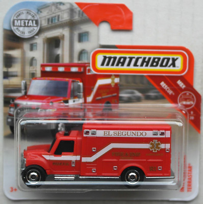 Matchbox International Terrastar Ambulance rot El Segundo Fire & EMS Neu/OVP MBX