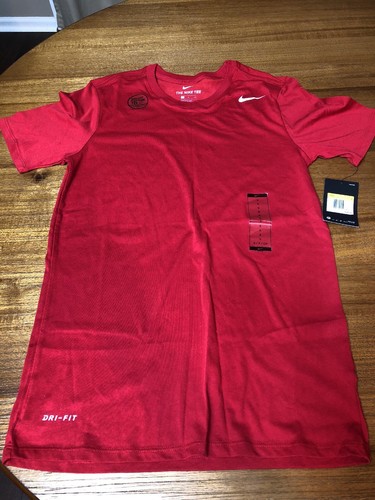 Men's Red Nike dri-Fit Cotton Tee 