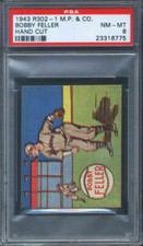 1943 R302-1 M.P. & Co. Bob Feller PSA 8 Cleveland Indians HOF