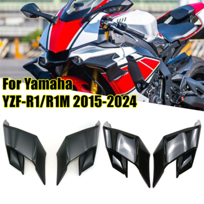2Pcs Side Winglets Air Deflector Wing Kit Spoiler Fit For Yamaha R1 R1M 2015-24