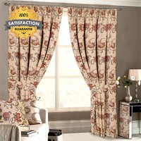 Just Contempo Tapestry Pencil Pleat Lined Curtains, Beige, 90x108 Inches Just Contempo Tapestry Pencil Pleat Lined Curtains, Beige, 90x108 Inches