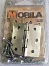 2 Cerniere quadrate spina fissa mm 40x40 ferro nichelata vite cromate cerniera 