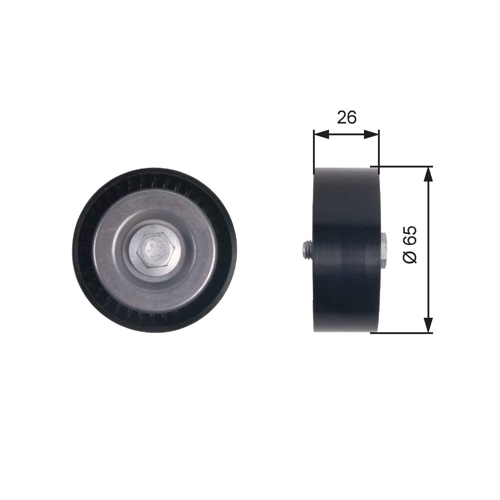 Aux Belt Idler Pulley fits VAUXHALL CASCADA 2.0D 2013 on Guide Deflection Gates - Image 6