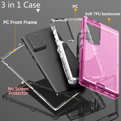 For Samsung S20+ S20 Ultra 5G Heavy Duty Clear Case Cover Privacy Tempered Glass - Picture 36 of 37