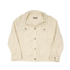 Jessica London Womens Denim Jacket Beige L