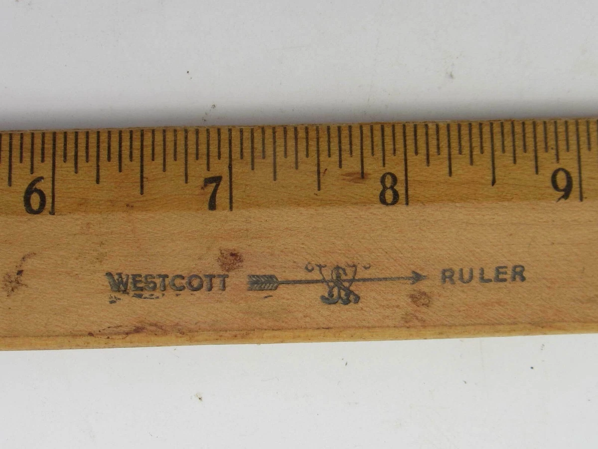 VINTAGE WESTCOTT 15” INCH WOOD RULER OLD LOGO NO. R501-15 RARE