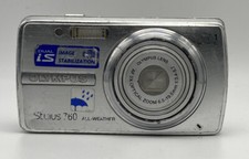 Olympus Stylus 760 Digital Camera 7.1 MP 3x Zoom All Weather untested for parts