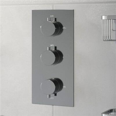Architeckt Thermostatic Round Control Concealed Triple Outlet 