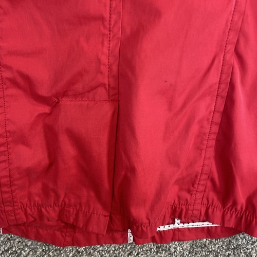 JouJou Womens Trench Coat Jacket Large Red Lightweight Water Resistant No Belt* - Picture 7 of 12