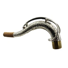 Eastern music silver plated SBA style hand hammered copper tenor saxophone neck