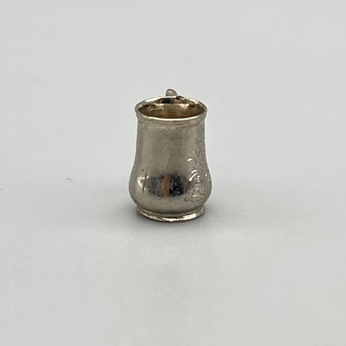 EUGENE KUPJACK Artisan STERLING SILVER Scroll Cann Mug #323 MINIATURE DOLLHOUSE - Picture 5 of 9