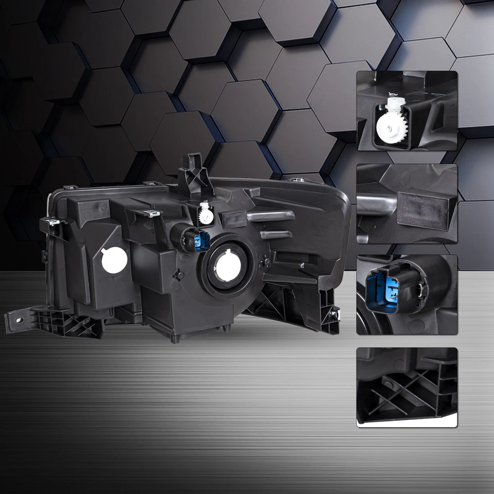 For 2009-2012 Ford Flex Chrome Halogen Type Headlights Lamps Assembly Set LH+RH Foto 3 de 4