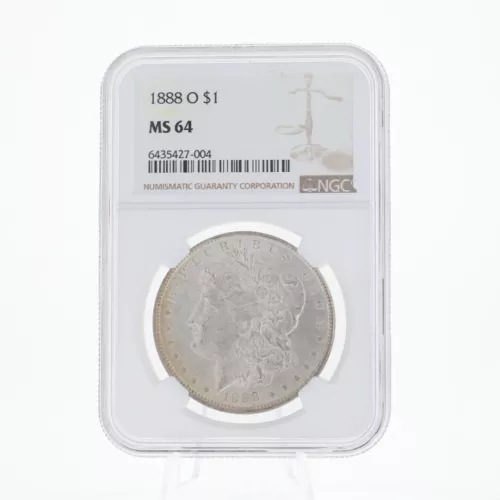 1888-O $1 Morgan Silver One Dollar Coin 90% Fine Silver Coin NGC MS 64 Sealed