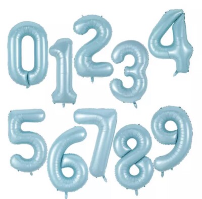 40'' Baby Blau Riesen Zahlen Luftballons Party Dekoration Aufblasbar Deko