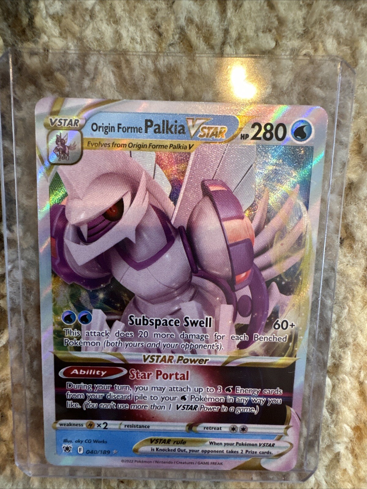 Origin Forme Palkia VSTAR 040/189 (Full Art) Astral Radiance Near Mint Pokemon