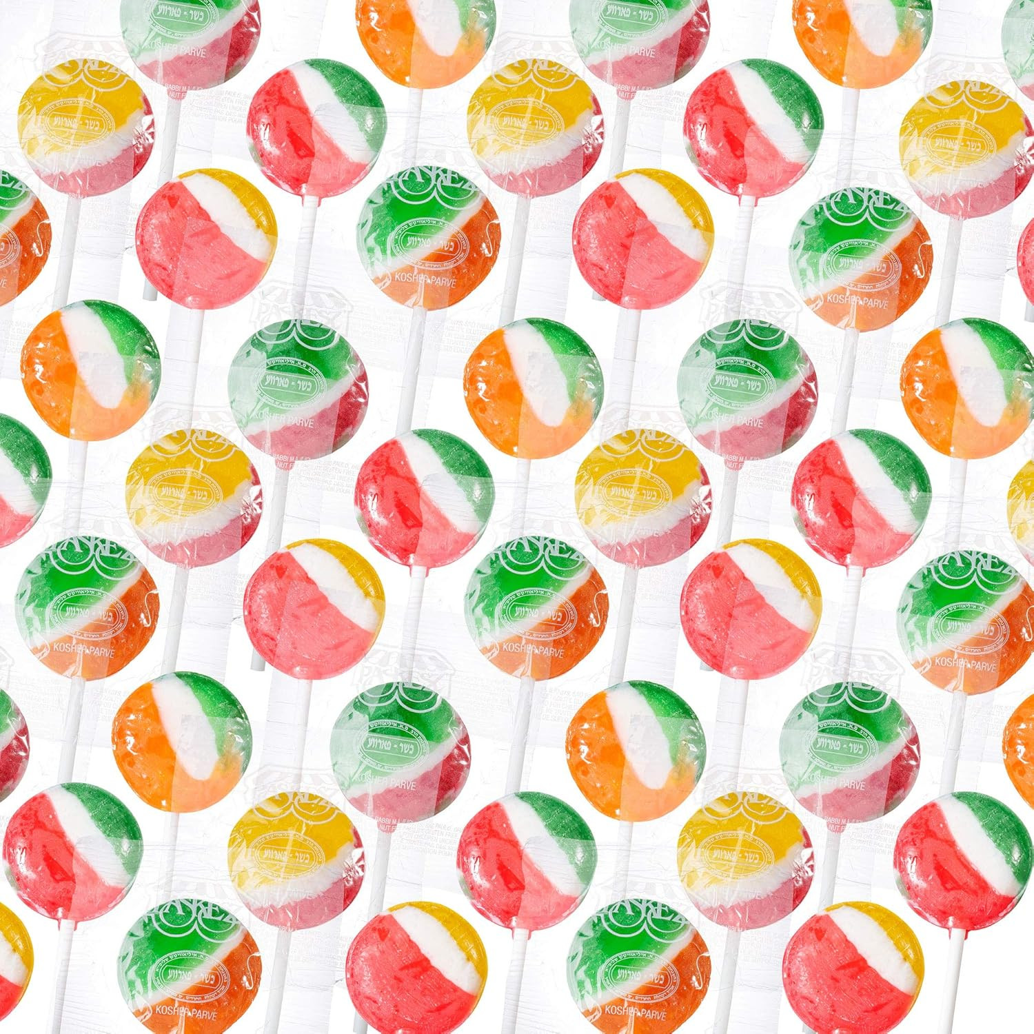Fun Pops - Rainbow Lollipops, 60 Count, (24 Ounce) | Individually Wrapp