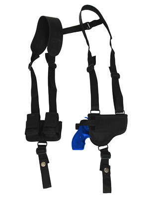 New Barsony Horizontal Shoulder Holster w/ Speed-loader Pouch for 2'' Revolvers