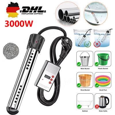 3000W Timing Heizstab Poolheizung Tauchsieder Elektrischer Warmwasserbereiter