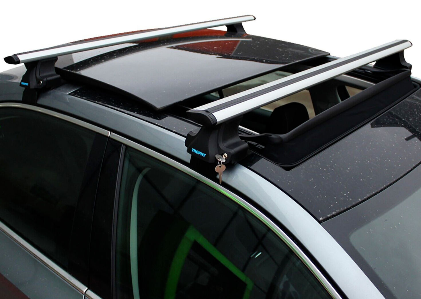 Universal 120 cm roof rack cross bars on vehicle