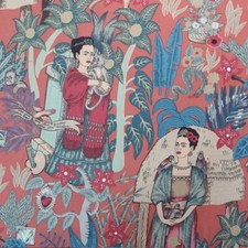 Alexander Henry Frida’s Garden Spice Terracotta 100% Cotton Fabric 70cm