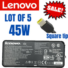 Lot of 5 Genuine Lenovo 45W 20V AC Adapter Laptop Charger w/ Square Tip