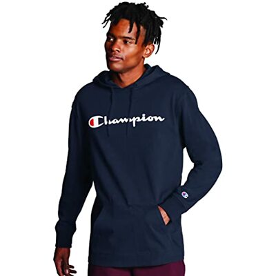 Champion Long Sleeve T-shirt Hoodie, Logo Hooded Sweatshirt