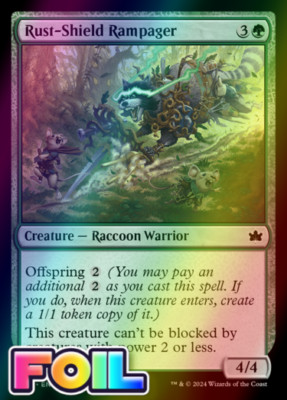 x1 Rust-Shield Rampager BLB Bloomburrow MTG 190 FOIL COMMON M/NM 1x