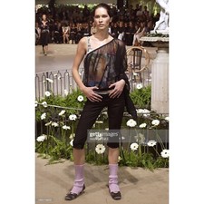 D&G Spring Summer 2002 Graphic Print Backless Midi Dress