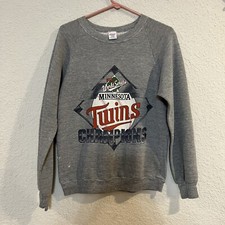 Vintage 1987 Minnesota Twins World Series Champions Sweater Size Medium 