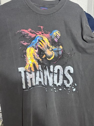 VTG Thanos Avengers Shirt Movie Marvel Promo Akira Deadpool Anime TV RARE XL New - Picture 2 of 3