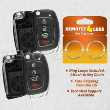 2 Remote Shell Case Cover For 2013 2014 2015 2016 Hyundai Santa Fe TQ8-RKE-3F04