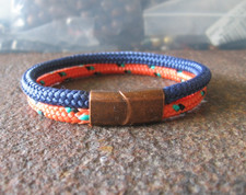 Armband Segelseil Surfer Edelstahl blau orang...