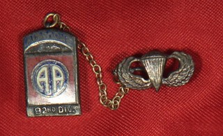 World War 2 WWII Army 82nd Airborne Sweetheart Pin Sterling