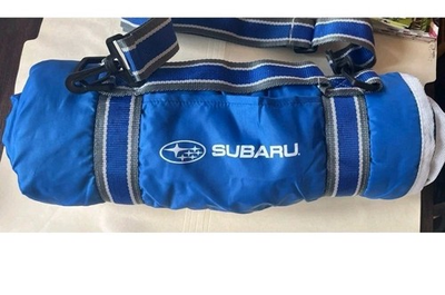 #ad SUBARU AUTO CAR LOGO BLANKET BEACH CAMPING CONCERT PICNIC TRAVEL 44quot;x57quot; $12.74