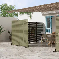 1-Piece 72 In. X 35 In. Rectangle Green Metal Privacy Screen Outdoor Decorative