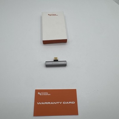 CableCreation USB-C to 3.5mm Audio Charger Adapter PD 60W Space Gray