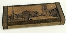 Schachtel sehr alt Streichholzschachtel XXL mit Bild Kiste Streichh&ouml;lzer antik