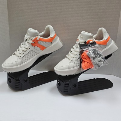 G/FORE Womens G.112 Waterproof Leather Street/Golf Shoe Wht/Orange