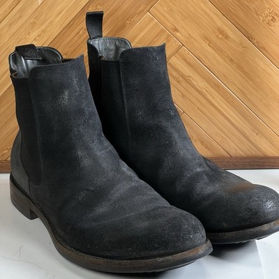 Jil Sander Men Chelsea Leather Boots Size 10 Black 1 JUT 118
