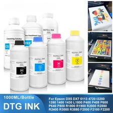 1000ML/Bottle DTG Ink Textile InK For Eps 1390 R1900 R2000 F2000 F2100 Printers