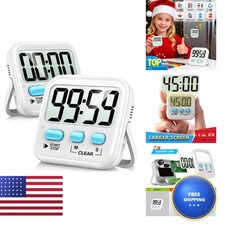 Antonki 2 Pack Digital Timer For Kids Magnetic Countdown Kitchen Timers For