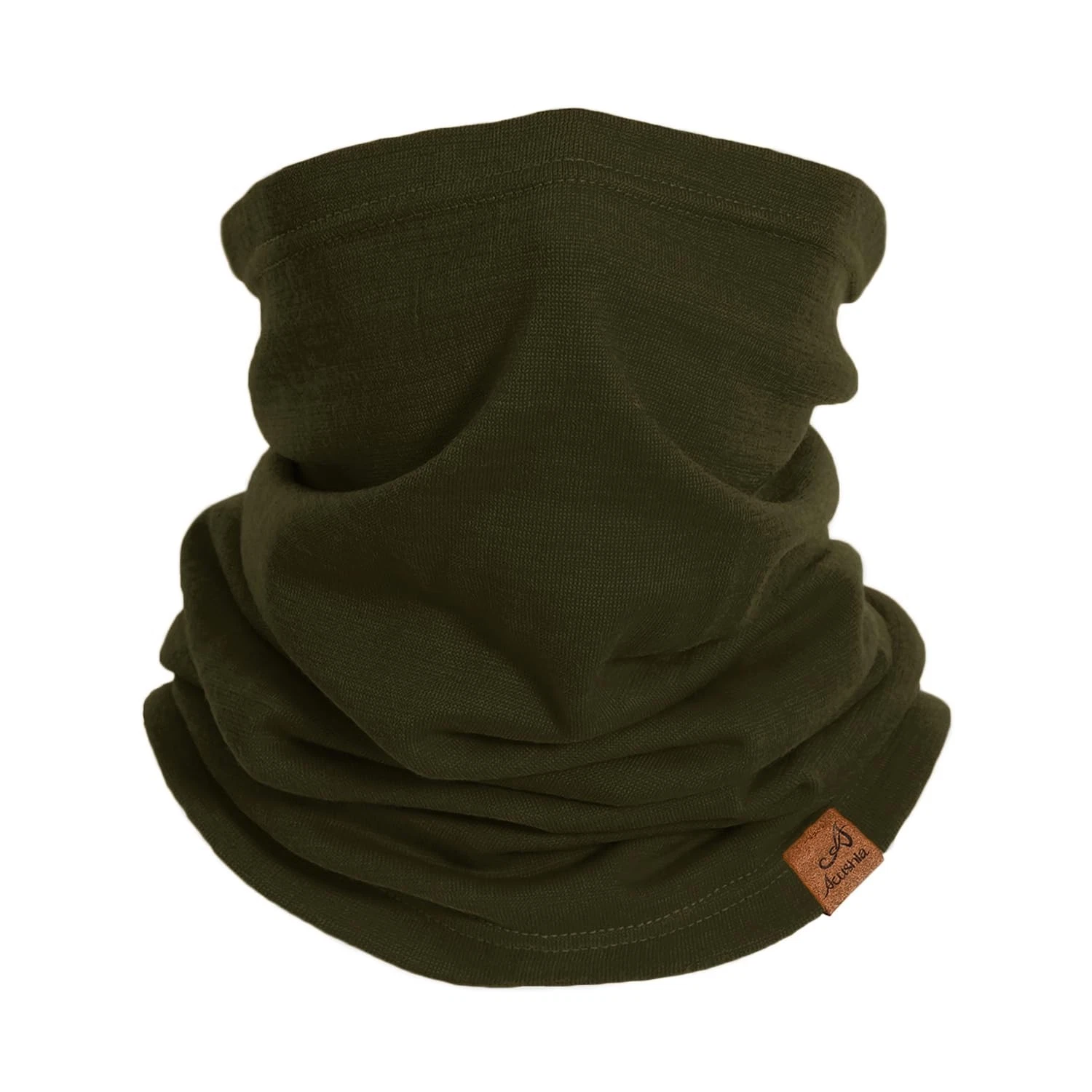 ACUSHLA 100% Merino Wool Neck Gaiter for Men & Women 9.4''X19.7'', Green 211
