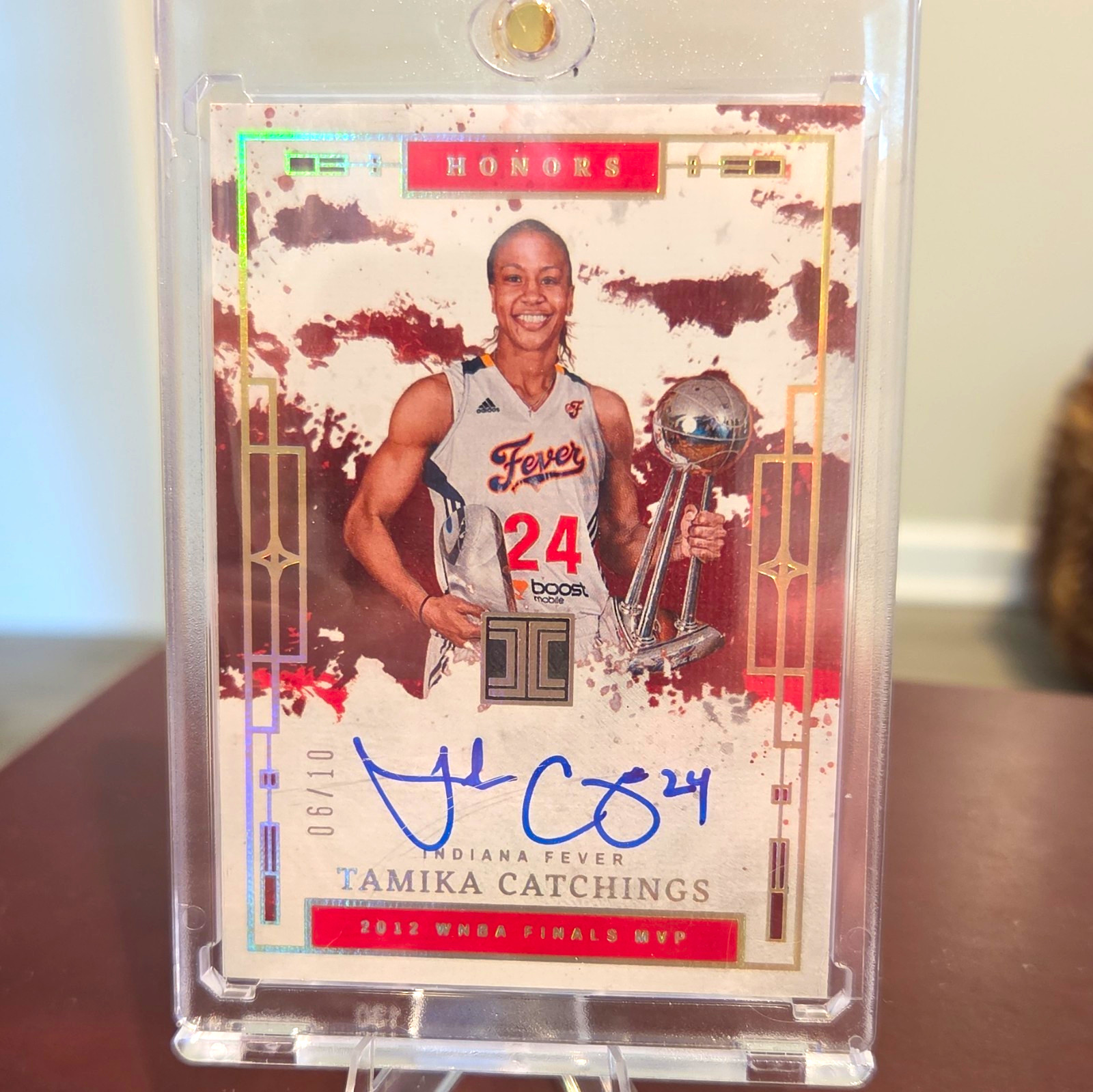 Panini 2025 Impeccable WNBA Tamika Catchings Auto Holo Gold /10 IHS-TC