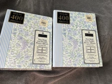 2 Vintage Burnes NOS 2 Ring Photo Album Holds 400 Photos 4x6, Floral Design 1997